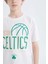 Erkek Çocuk NBA Boston Celtics Bisiklet Yaka Kısa Kollu Tişört D9549A825SM 14
