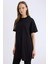 Regular Fit Bisiklet Yaka Basic Düz Kısa Kollu Tişört Tunik 8
