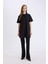 Regular Fit Bisiklet Yaka Basic Düz Kısa Kollu Tesettür Tunik Tişört A8351AX25SP 9
