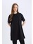Regular Fit Bisiklet Yaka Basic Düz Kısa Kollu Tesettür Tunik Tişört A8351AX25SP 10