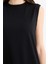 Regular Fit Bisiklet Yaka Basic Düz Kolsuz Tesettür Tişört Tunik A8352AX25SP 14