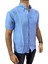 Erkek Mavi Dokulu Kısa Kollu Gömlek 3