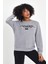 Kadın Bisiklet Yaka Rahat Kalıp 3 Iplik Kalın Tokyo Baskılı Sweatshirt SPR24SWK30 1
