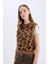 Coool Bisiklet Yaka Leopar Desenli Triko Süveter E4461AX25SP 12