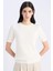 Regular Fit Bisiklet Yaka Basic Düz Triko Kısa Kollu Kazak D3306AX25SM 7