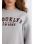 Loose Fit Bisiklet Yaka Baskılı Kalın Sweatshirt E3387AXNS 11