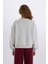Loose Fit Bisiklet Yaka Baskılı Kalın Sweatshirt E3387AXNS 12