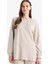 Regular Fit Bisiklet Yaka Basic Düz Siyah Sweatshirt Tunik D4598AX25SP 7