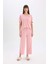 Pijama Takımı Kısa Kollu Üst Beli Lastikli Geniş Paça Alt-Fall in Love D8454AX25SP 8