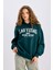 Regular Fit Kapüşonlu Baskılı Kalın Sweatshirt E3331AXNS 13