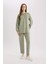 Regular Fit Beli Lastikli Cepli Basic Düz Pantolon E1954AX25SP 9