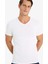 Slim Fit Dar Kesim V Yaka Basic Düz Üst L4884AZ25SP 7
