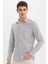 %100 Pamuk Modern Fit Polo Yaka Çizgili Uzun Kollu Gömlek E5046AX25SM 7