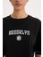Fit NBA Brooklyn Nets Cropped Fit Bisiklet Yaka Kısa Kollu Tişört B9953AX25SM 13
