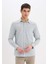Modern Fit Polo Yaka Basic Düz Uzun Kollu Gömlek E5045AX25SM 8