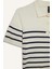 Regular Fit Polo Yaka Çizgili Kısa Kollu Triko Tişört C4402AX25SP 19