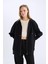 Oversize Geniş Kalıp Kapüşonlu Cepli Basic Düz Fermuarlı Sweatshirt V4233AZ25SP 9