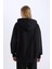 Oversize Geniş Kalıp Kapüşonlu Cepli Basic Düz Fermuarlı Sweatshirt V4233AZ25SP 11