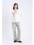%100 Keten Oversize Geniş Kalıp Uzun Kollu Beyaz Gömlek Z6638AZ25SP 14