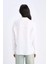 %100 Keten Oversize Geniş Kalıp Uzun Kollu Beyaz Gömlek Z6638AZ25SP 18