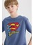 Erkek Çocuk Superman Bisiklet Yaka Kısa Kollu Tişört E3102A825SM 14