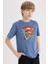 Erkek Çocuk Superman Bisiklet Yaka Kısa Kollu Tişört E3102A825SM 9