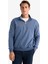 Relax Fit Dik Yaka Fermuarlı Basic Düz Kalın Sweatshirt E5334AX24WN 8
