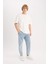 %100 Pamuk Relaxed Slouchy Fit Rahat Kesim Geniş Paça Jean Yıkamalı Pantolon E4733AX25SP 8
