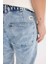 %100 Pamuk Relaxed Slouchy Fit Rahat Kesim Geniş Paça Jean Yıkamalı Pantolon E4733AX25SP 13