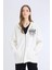 Oversize Geniş Kalıp Kapüşonlu Baskılı Fermuarlı Kalın Sweatshirt E5991AX25SP 8