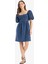 U Yaka Pamuklu Kısa Kollu Mini Yazlık Elbise E5390AX25SM 10