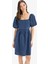 U Yaka Pamuklu Kısa Kollu Mini Yazlık Elbise E5390AX25SM 11