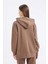 Oversize Geniş Kalıp Kapüşonlu Cepli Basic Düz Fermuarlı Sweatshirt V4233AZ25SP 14