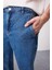 %100 Pamuk Relaxed Slouchy Fit Rahat Kesim Düz Paça Jean Yıkamalı Pantolon E5387AX25SP 10