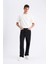 %100 Pamuk Baggy Fit Geniş Kalıp Normal Bel Geniş Paça Siyah Jean Pantolon E5388AX25SP 7