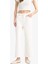 Culotte Gabardin Kumaş Pantolon Yüksek Bel Basic Düz Cepli Geniş Bol Paça C7535AX25SP 10