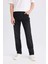 Sergio Regular Fit Esnek Yumuşak Kumaş Normal Kalıp Normal Bel Boru Paça Siyah Jean Pantolon D7335AX25SP 10