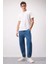 %100 Pamuk Relaxed Slouchy Fit Rahat Kesim Düz Paça Jean Yıkamalı Pantolon E5387AX25SP 7