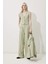 Wide Leg Keten Karışımlı Palazzo Pantolon Yüksek Bel Geniş Bol Paça Pensli Cepli A1922AX25SM 12