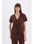 Pijama Takımı Keten Kısa Kollu Üst Beli Lastikli Alt-Fall in Love E3571AX25SP 9