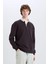 Boxy Fit Polo Yaka Basic Düz Sweatshirt 9
