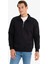 Relax Fit Polo Yaka Fermuarlı Basic Düz Kalın Sweatshirt E5333AX24WN 8