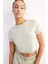 Fit Crop Bisiklet Yaka Basic Düz Sporcu Kısa Kollu Tişört D7295AX25SP 10