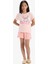 Kız Çocuk Pijama Takımı Baskılı Kısa Kollu Üst Beli Lastikli Şort E6227A825HS 8