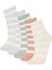Kız Çocuk 5'li Pamuklu Uzun Çorap E6283A8NS 8