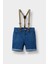 Erkek Bebek Pantolon Askılı Jean Şort C2289A525SM 6