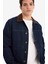 %100 Pamuk Slim Fit Dar Kesim Kontrast Yakalı Mevsimlik Baharlık Jean Ceket E5490AX25SP 17