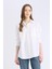 Oversize Geniş Kalıp Tek Cepli Poplin Uzun Kollu Gömlek 9