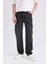 %100 Pamuk Relax Fit Rahat Kesim Geniş Paça Kargo Cepli Siyah Jean Pantolon E6694AX25SP 10