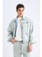 %100 Pamuk Relax Fit Fermuarlı Mevsimlik Baharlık Denim Ceket D8311AX25SP 8
